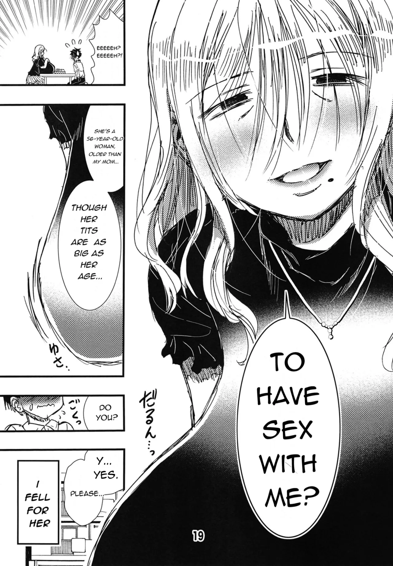 56-sai Bust 256cm Danchizuma Ookiku Tareta Jukujo no Chibusa... Boku wa Kono Hito de Doutei o Sotsugyou Shita. 19