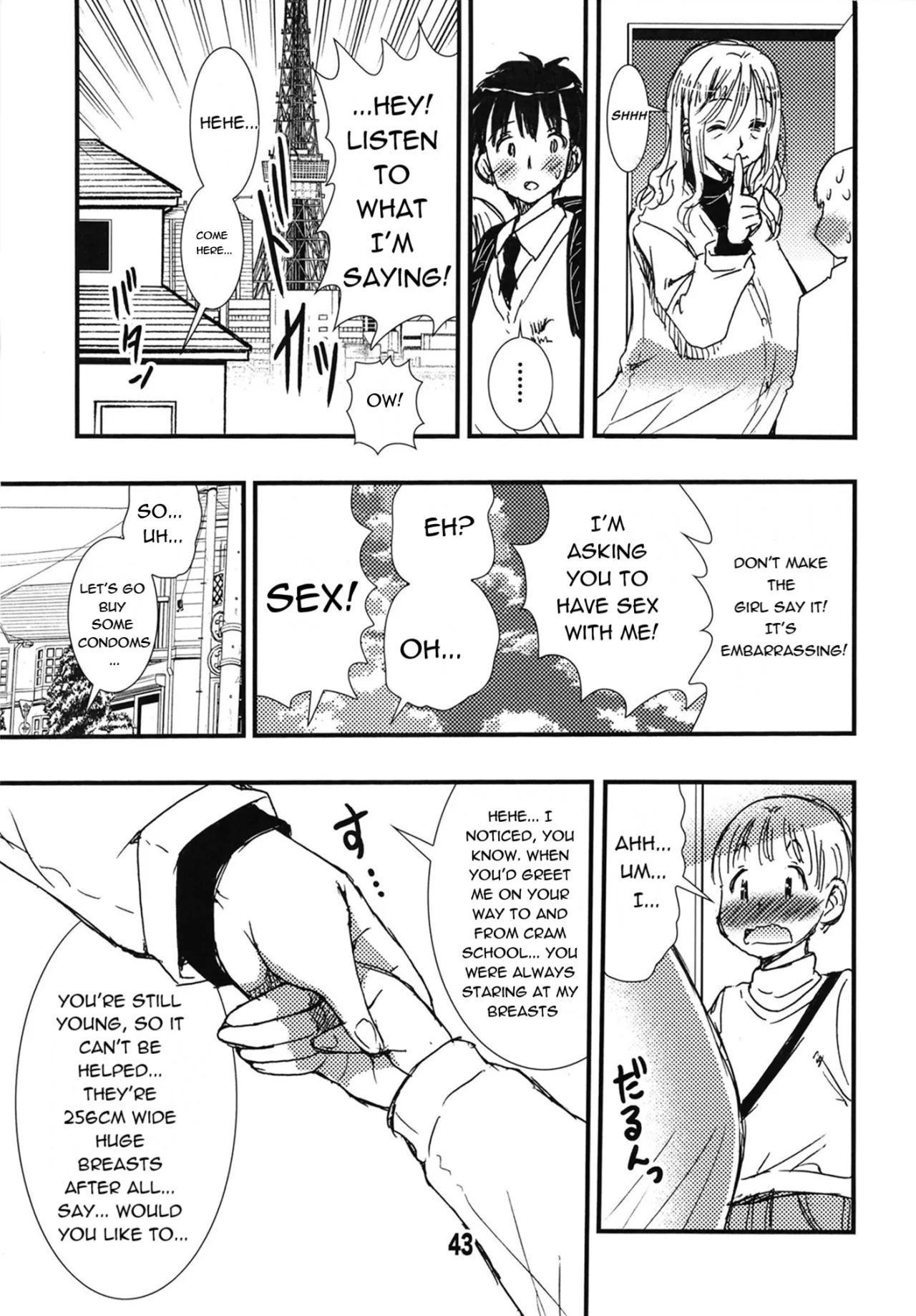 56-sai Bust 256cm Danchizuma Ookiku Tareta Jukujo no Chibusa... Boku wa Kono Hito de Doutei o Sotsugyou Shita. 43