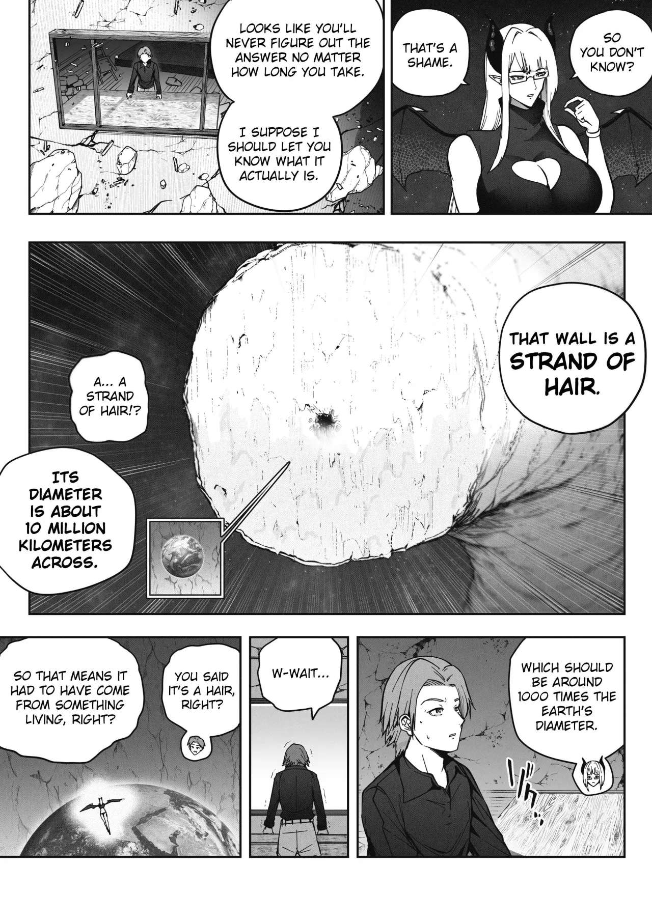 A 168 Billion km Tall Girl Toys with the Mere 10,000 km Earth 8