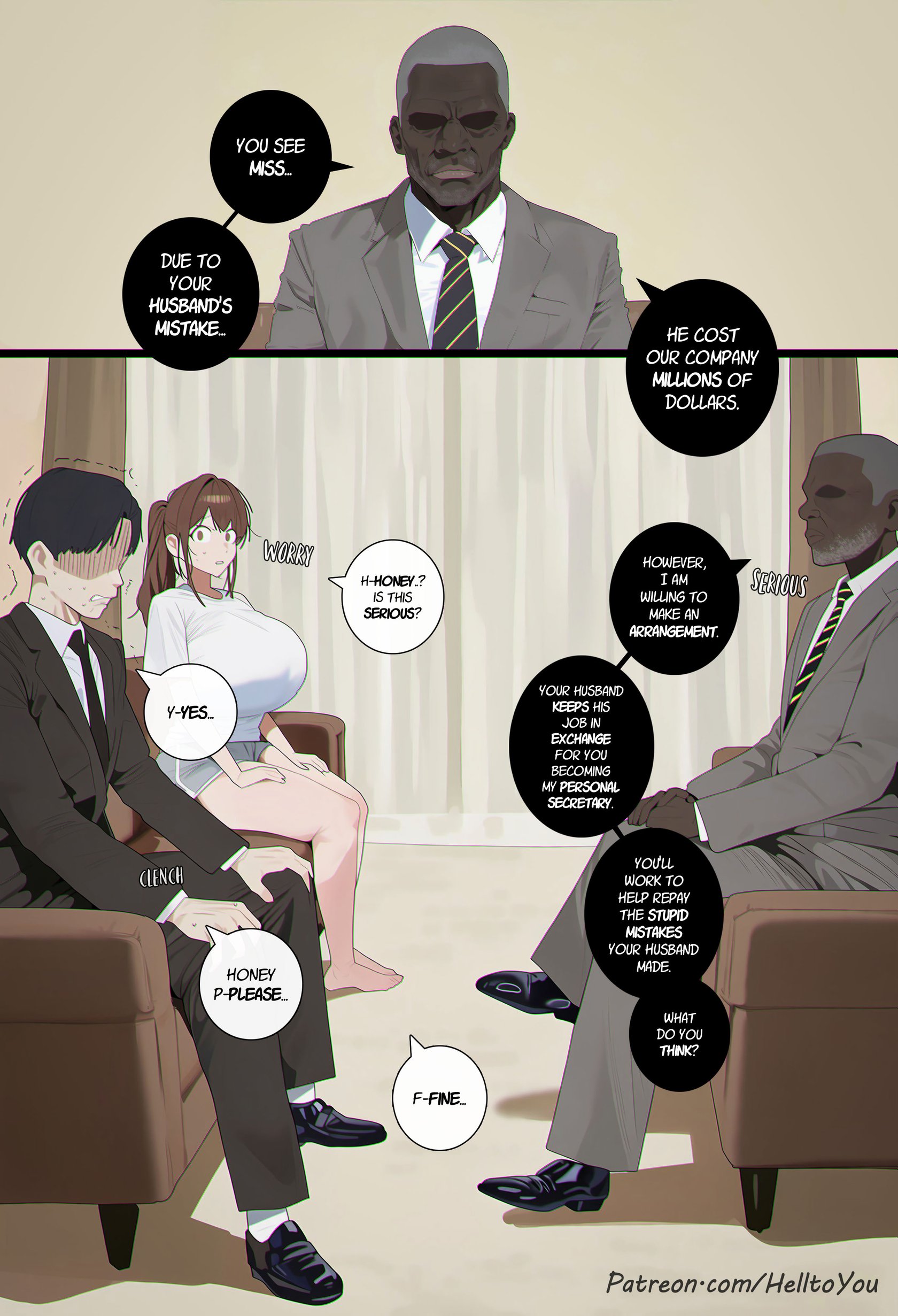 A Husband's Mistake [Helltoyou] NTR comic part 1 + 2 Oneshot - Page 2