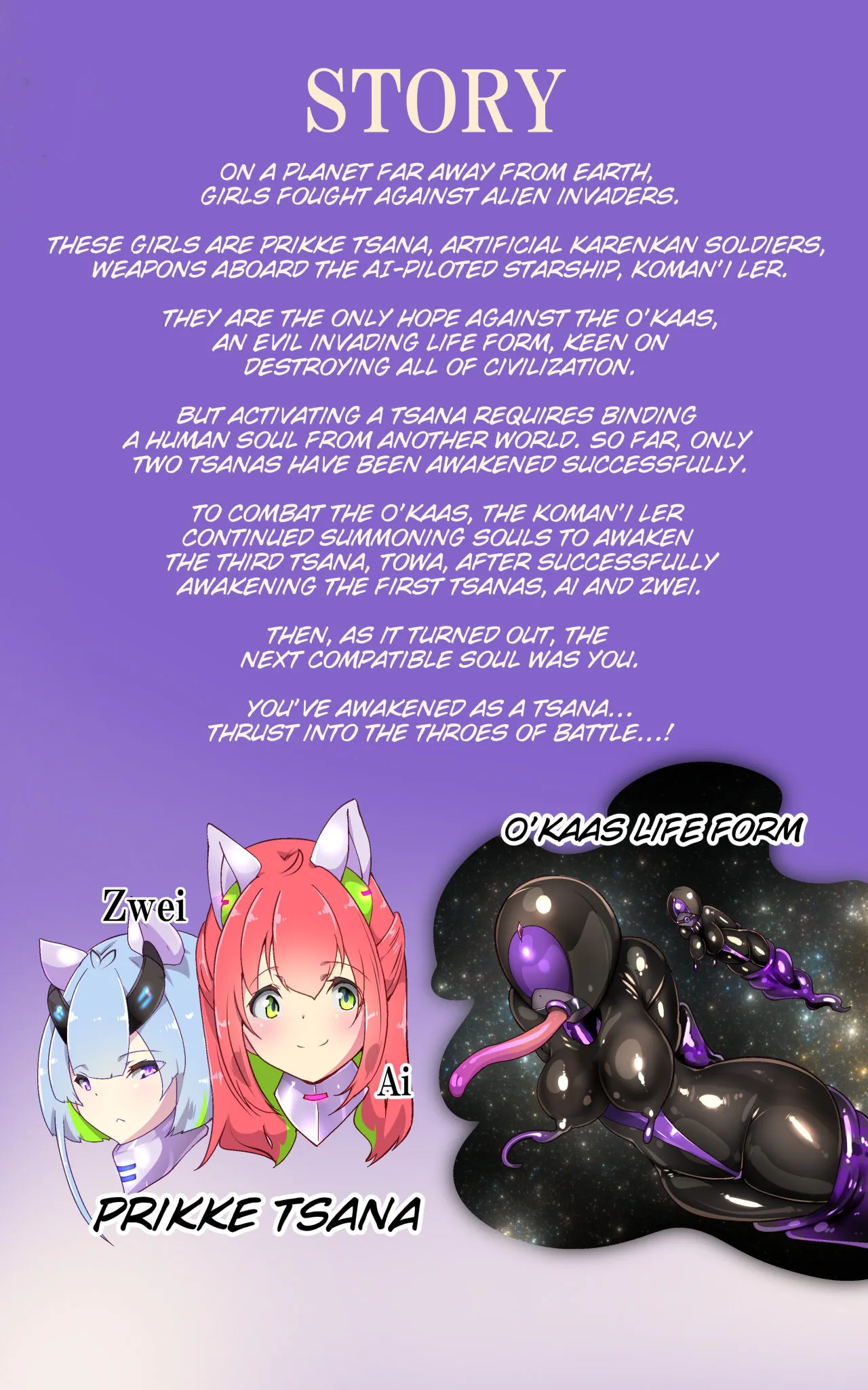 A manga about a girl who is reincarnated as a combat android, and then has a very erotic experience and turns evil - Senkou Heijo Prikke Tsana 3