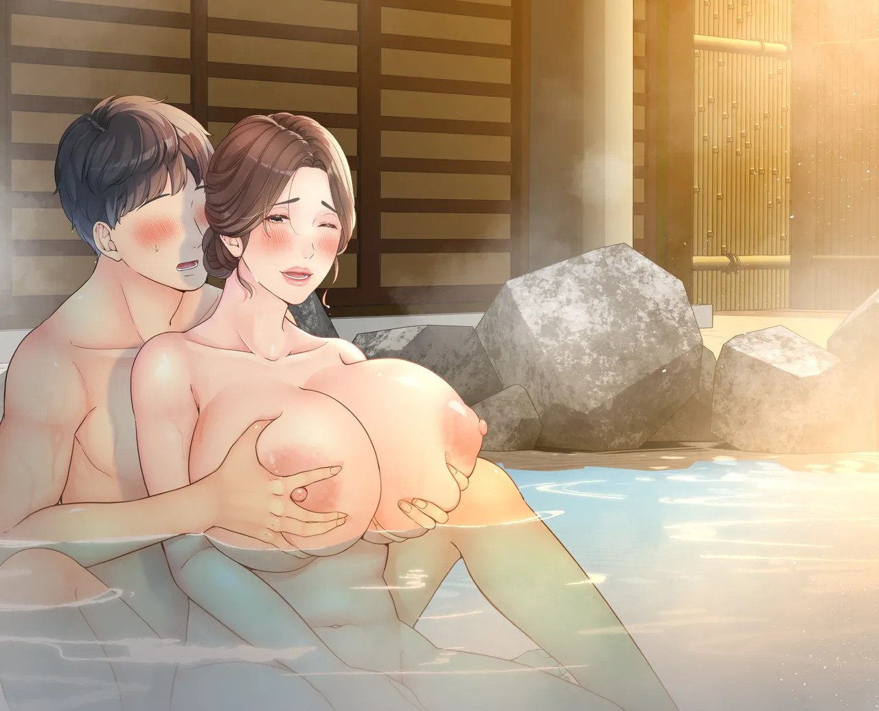 A Normal Mother Goes on a Sweet Affair Trip With a Boy the Same Age as Her Son – Matomo na Okaa-san ga Musuko to Onaidoshi na Otokonoko to Amaama Furin Ryokou shichau Hanashi 76