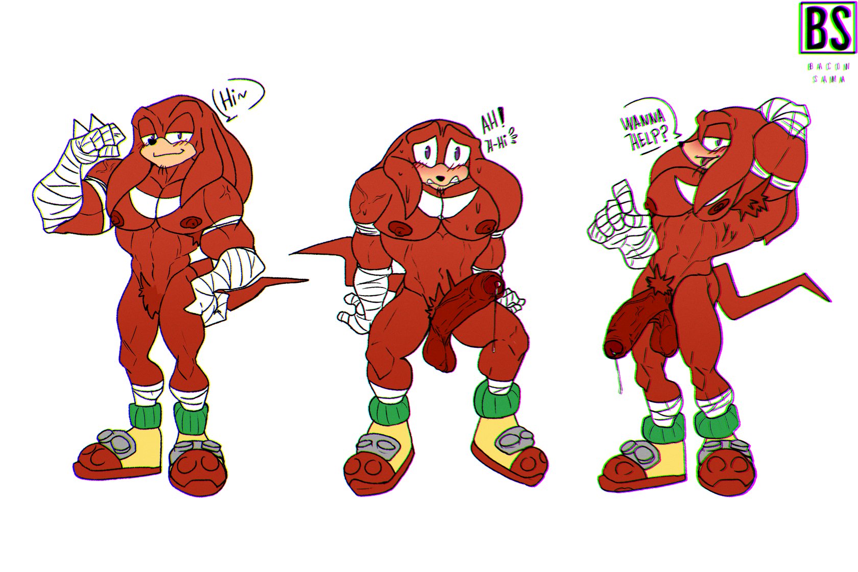 [Bacon Sama] Espio X Knuckles comic 1