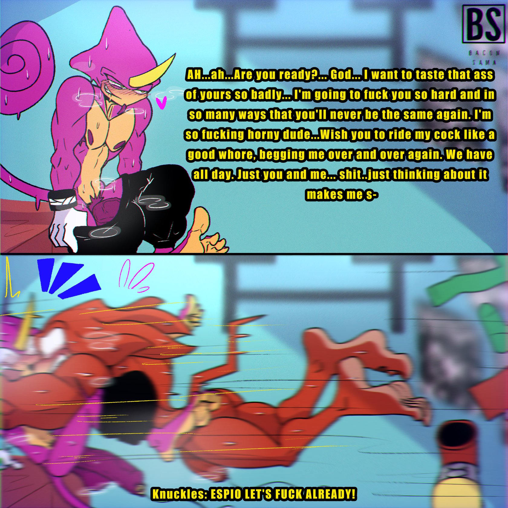 [Bacon Sama] Espio X Knuckles comic 15