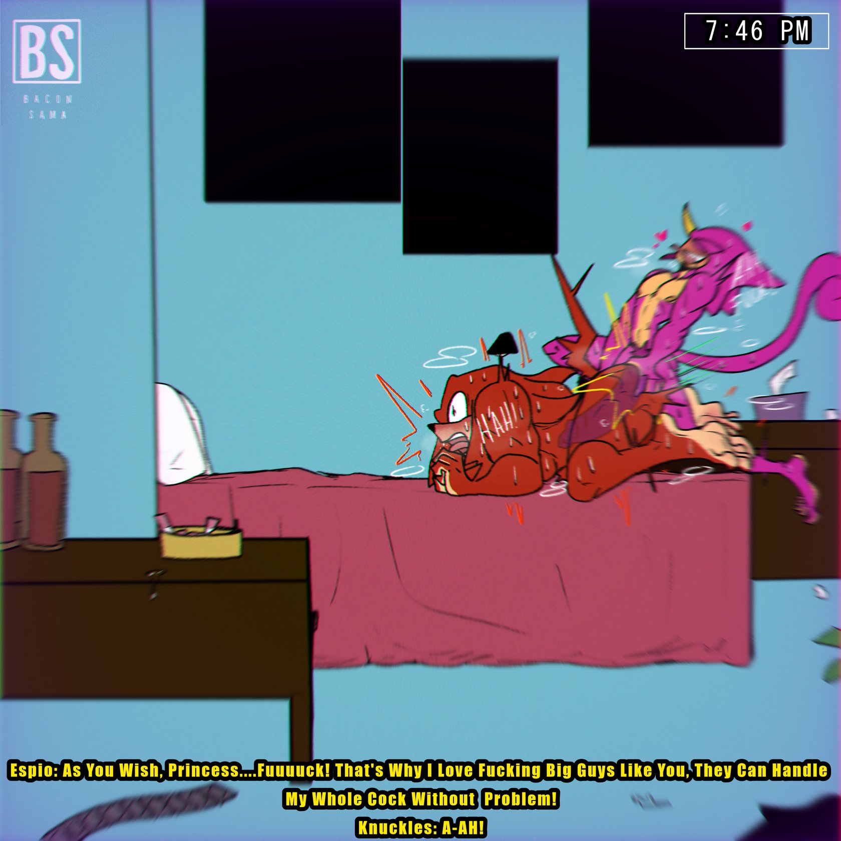 [Bacon Sama] Espio X Knuckles comic 19