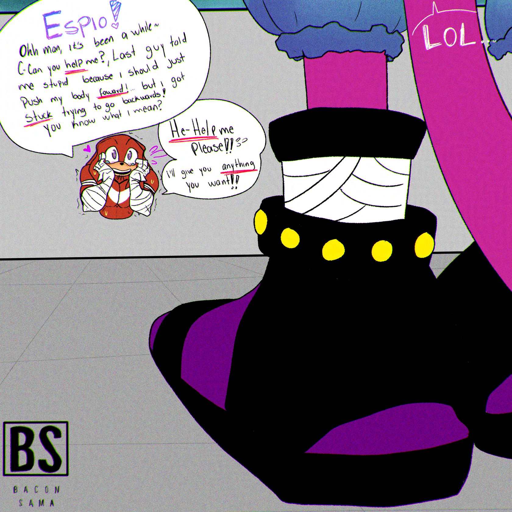 [Bacon Sama] Espio X Knuckles comic 3