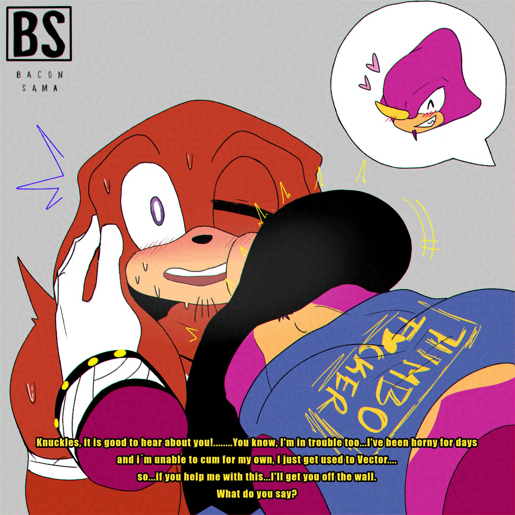 [Bacon Sama] Espio X Knuckles comic 4