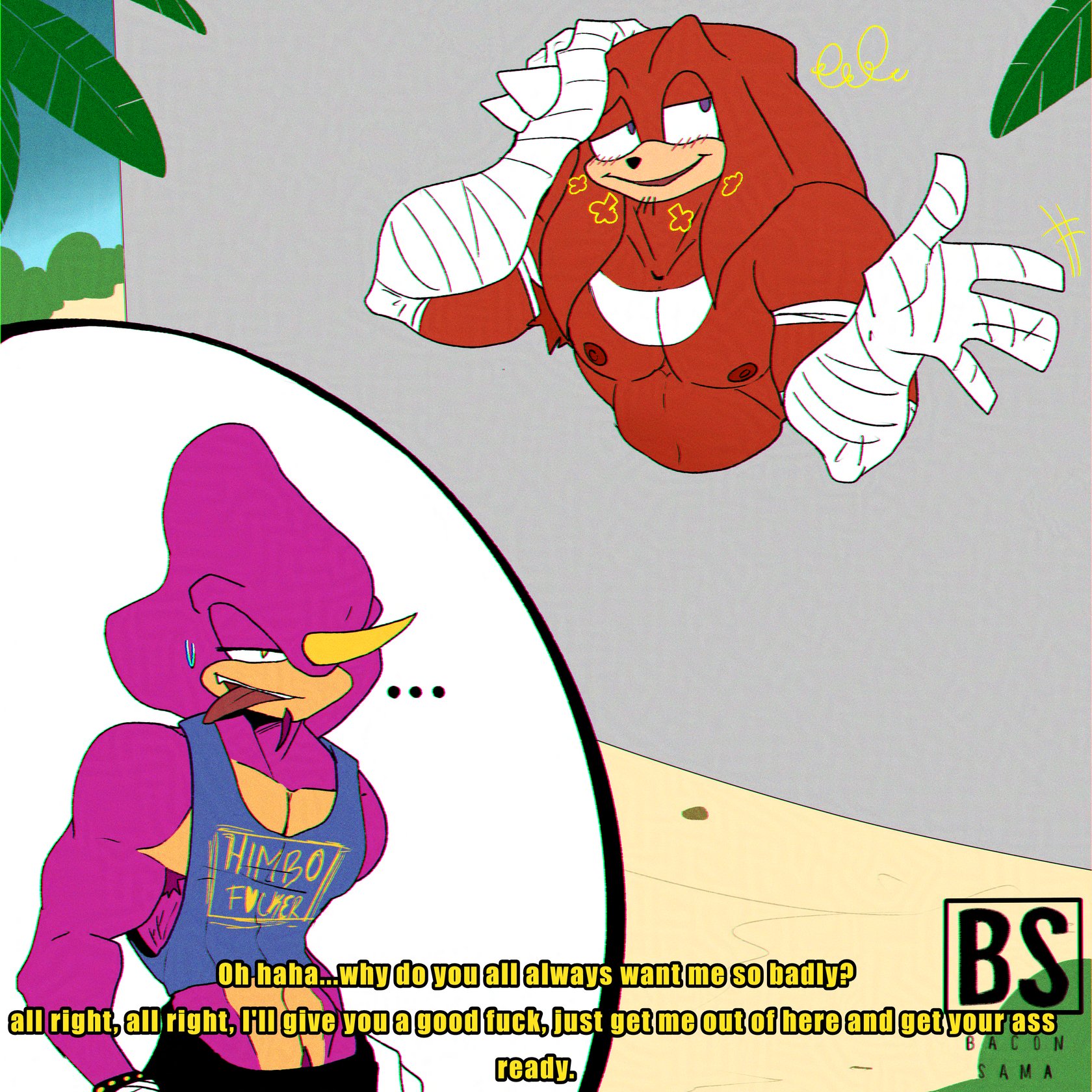 [Bacon Sama] Espio X Knuckles comic 5