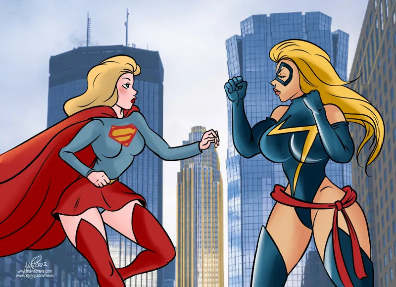 Battle Of Supes – Supergirl Vs Captain Marvel 2