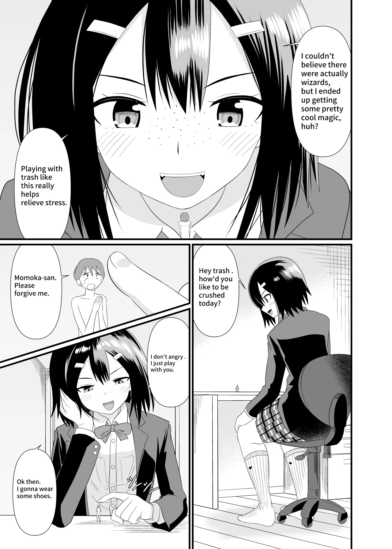 Being made small by a plain girl 6