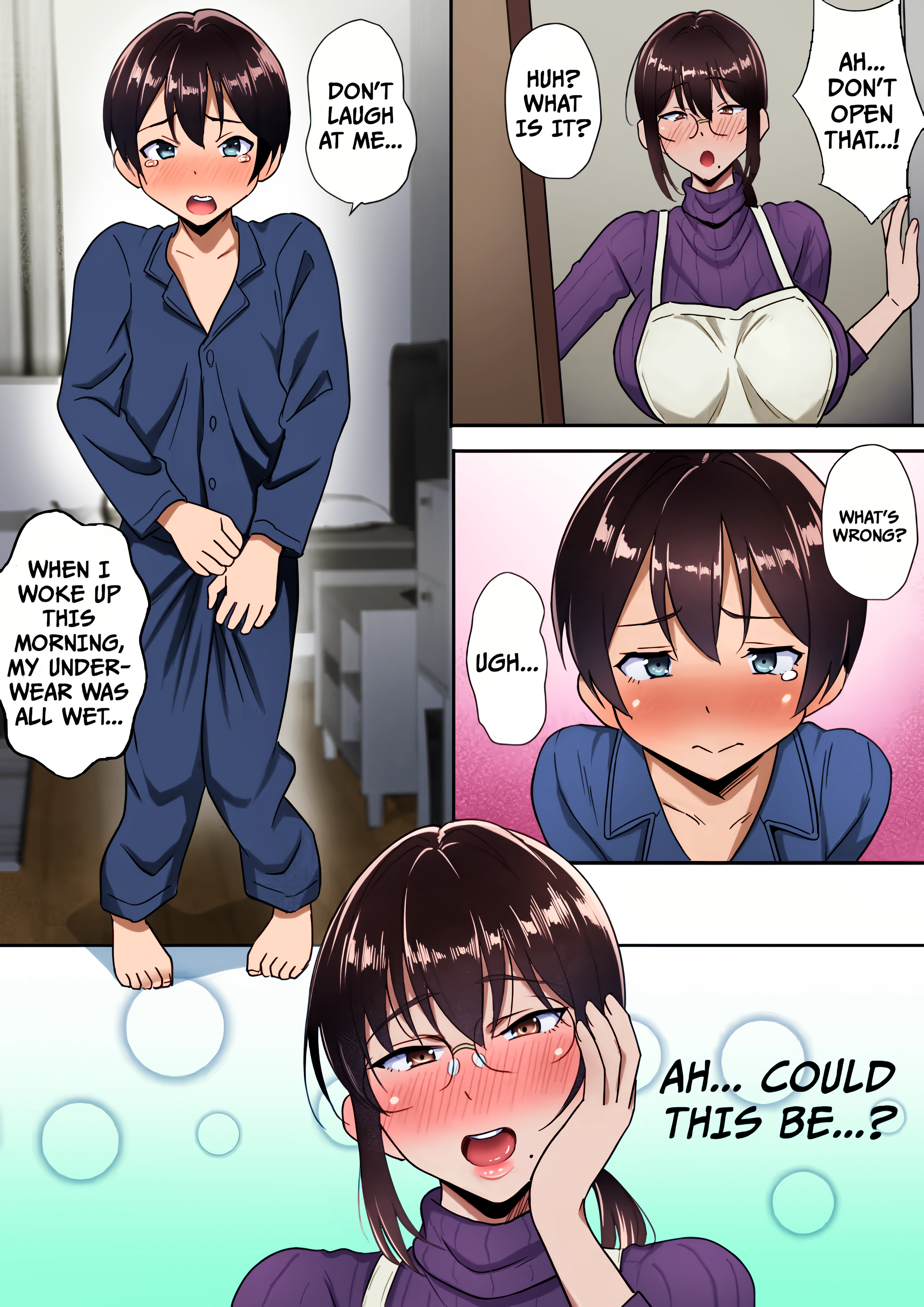 Binbou Gurashi na Boshi Katei no Oyako Koubi wa Kimochi Ii. - Colorized 4