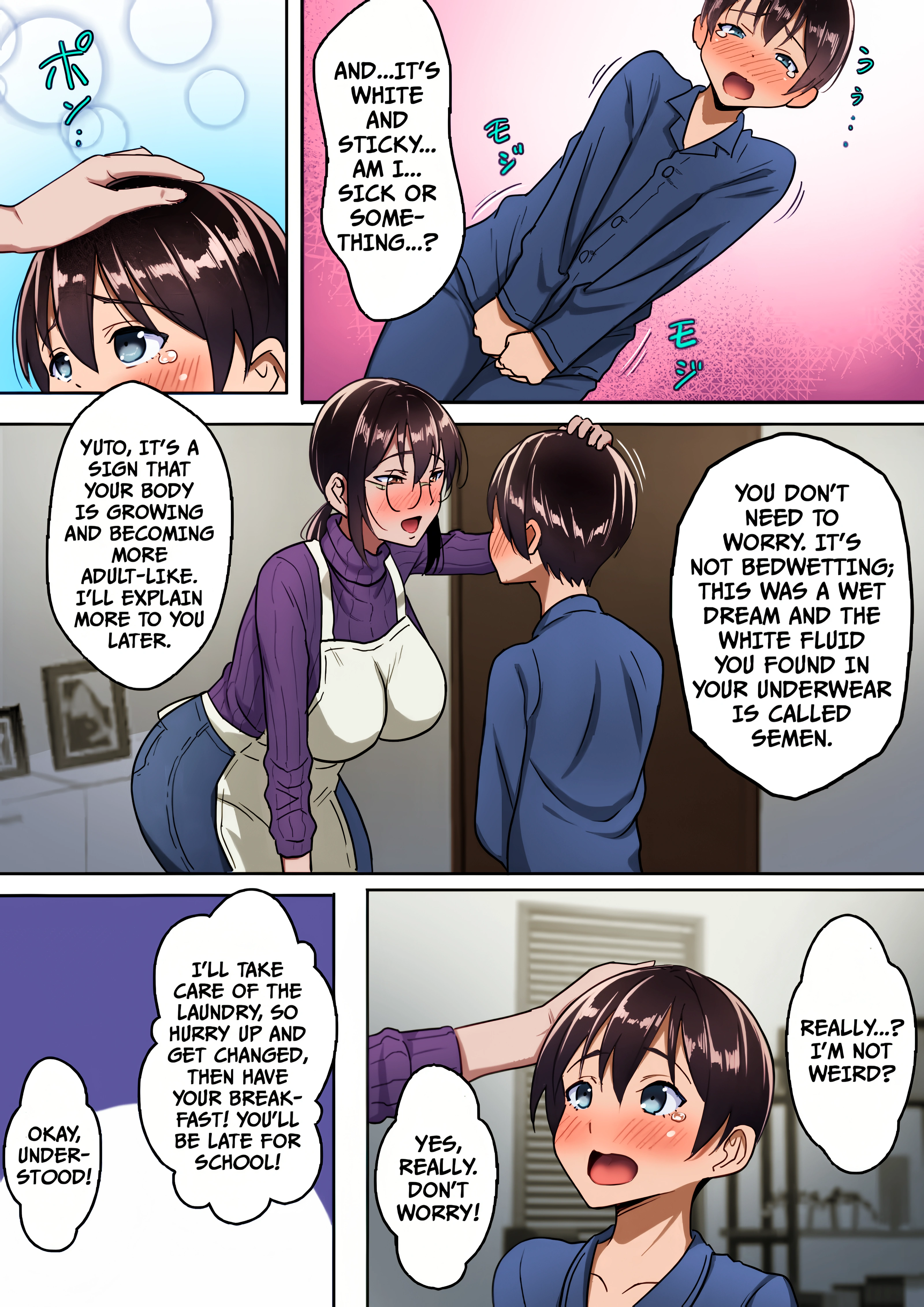 Binbou Gurashi na Boshi Katei no Oyako Koubi wa Kimochi Ii. - Colorized 5