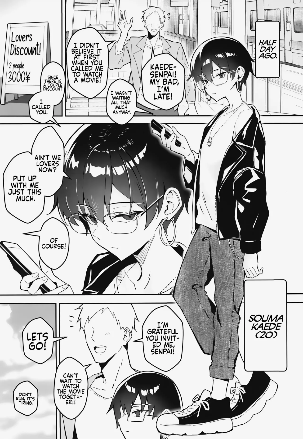 Buaisou na Kakure Kyonyuu Boyish Kanojo to Taikutsu na Date 4
