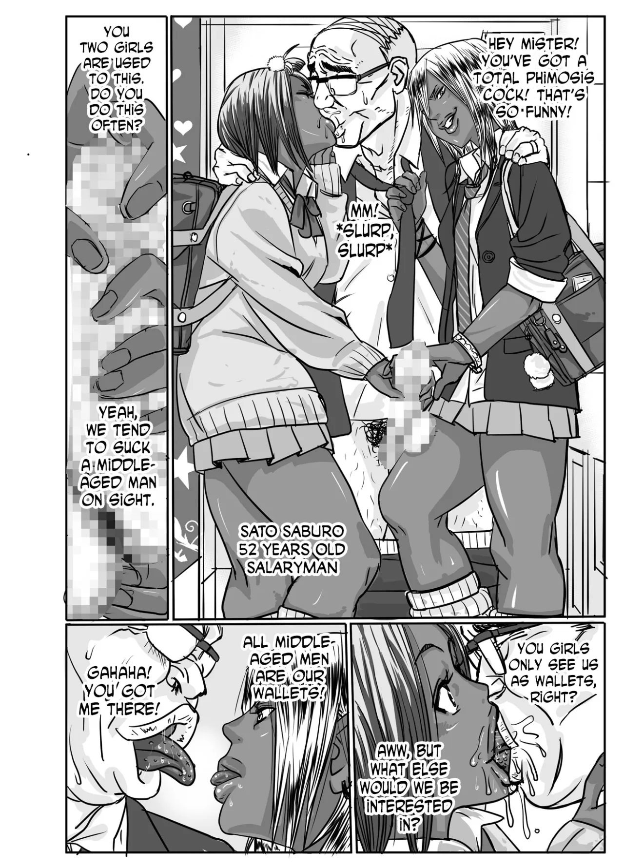 Cho ~Namaiki na Kuro Gal JK to Pakoritai Kimo Oyaji-tachi 33