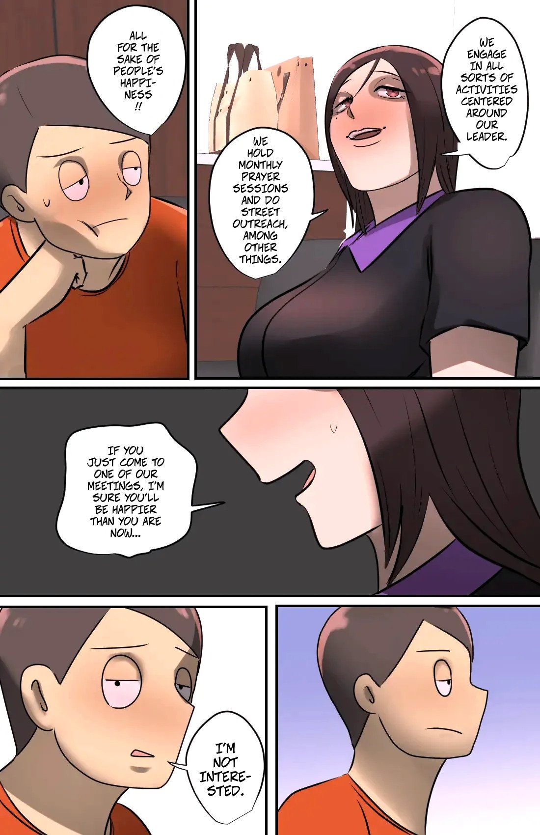 [Chotto B-Sen] A Saleswoman Interrupted Me While I Was Jerking-Off — Genkan o Aketara Iru Kanyuu Oba-san [Colorized] 7