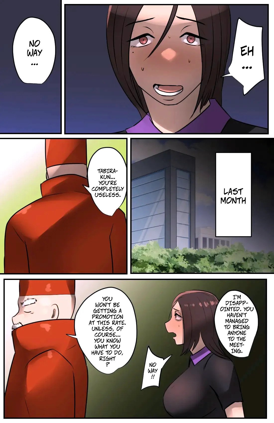 [Chotto B-Sen] A Saleswoman Interrupted Me While I Was Jerking-Off — Genkan o Aketara Iru Kanyuu Oba-san [Colorized] 8