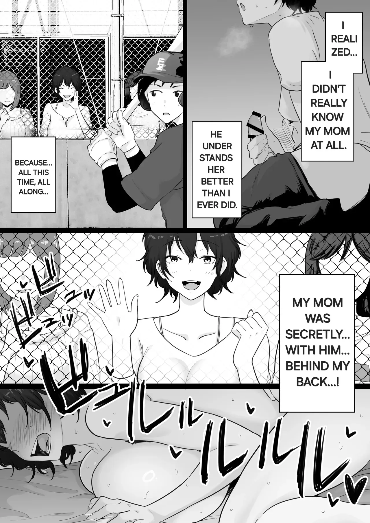 Daikirai na Yakyuubu Kantoku to Daisuki na Kaa-san no Sex wo Hitobanjuu Mita Yoru 47
