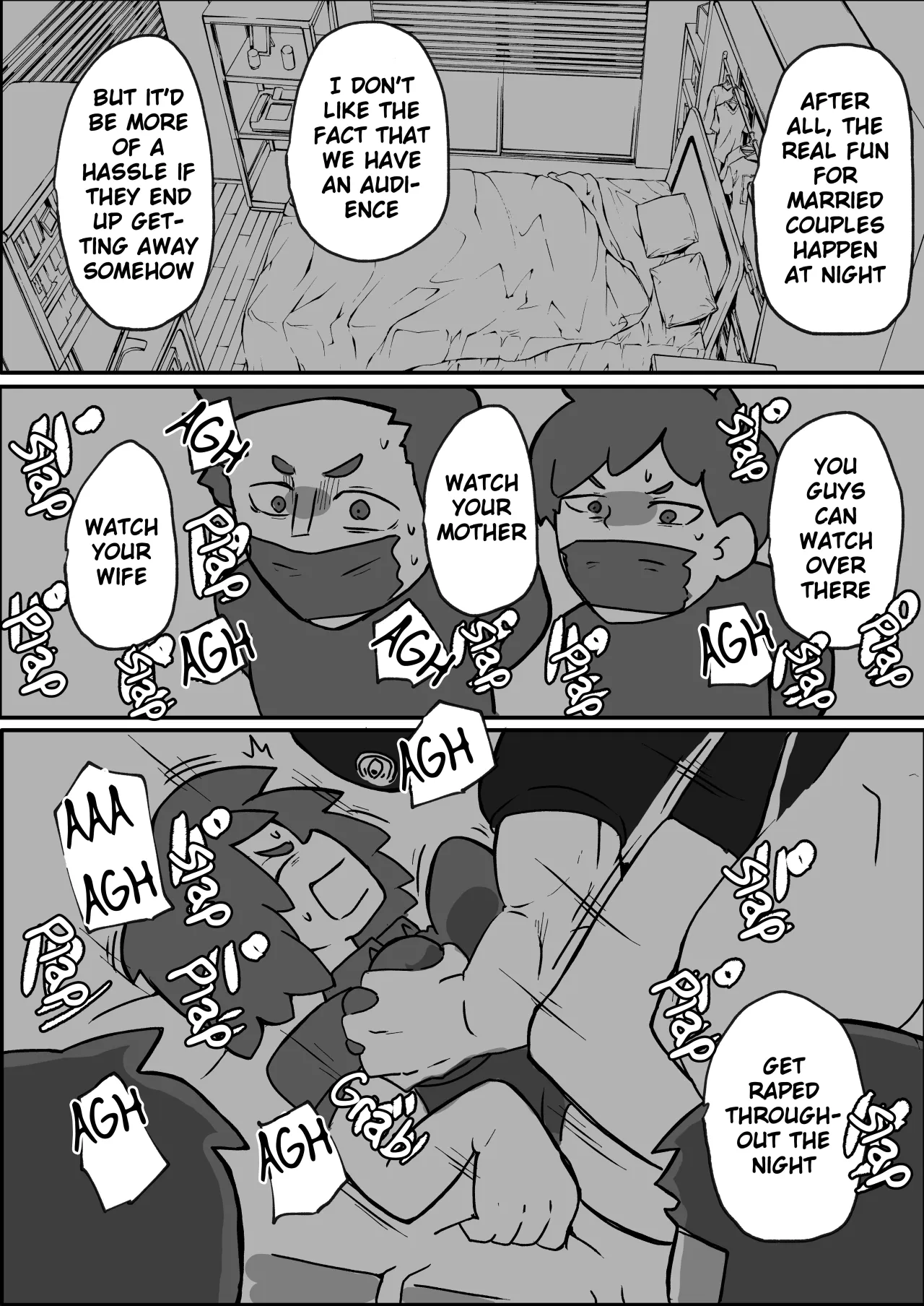 Donichi ni Kazoku no Mae de Goutou ni Okasareru Hahaoya no Hanashi 36