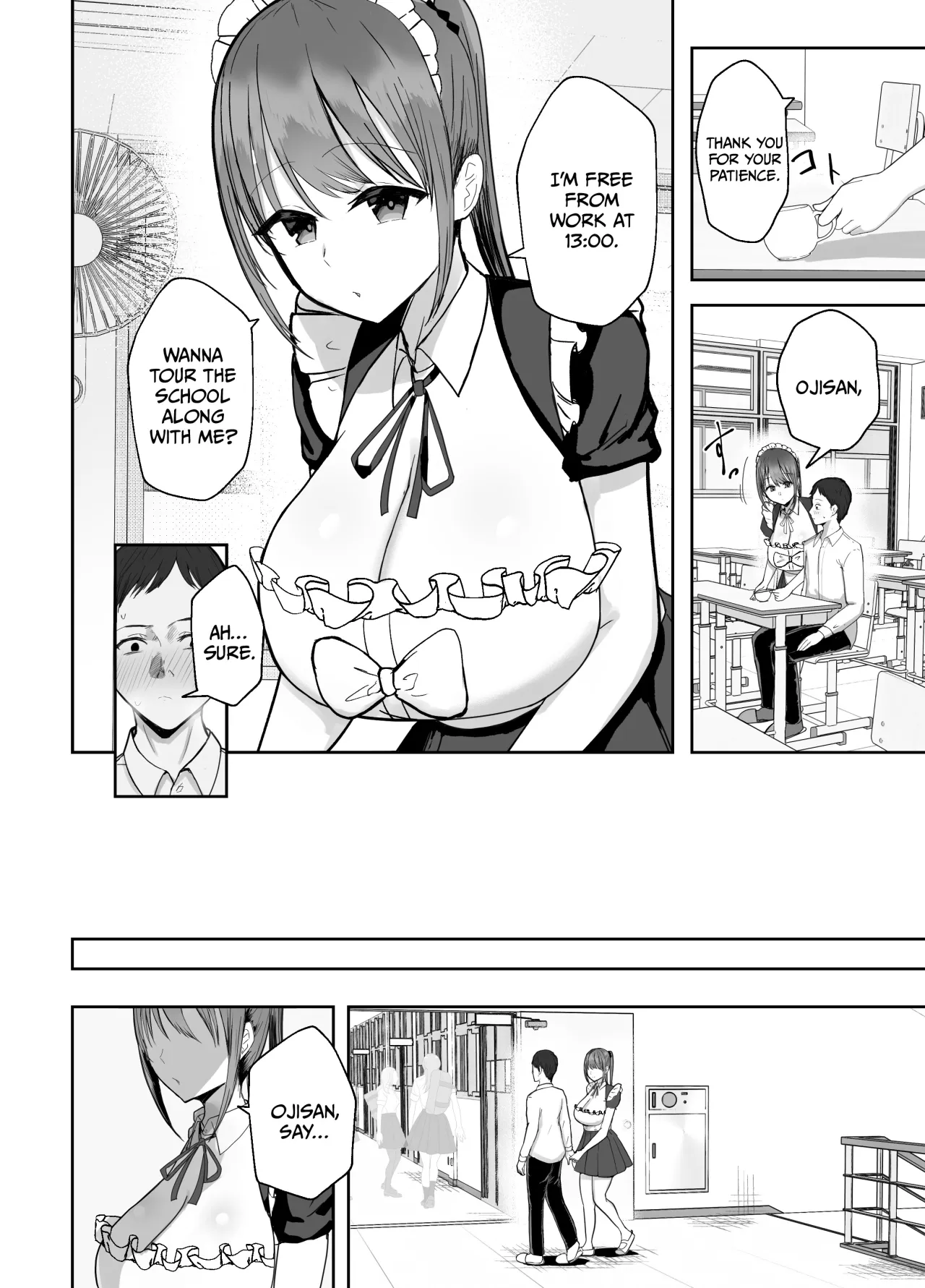 Doukyo Shiteru Bakunyuu Meikko JK wa Bunkasai Maid Amayaka Sex de Shachiku Ryman o Mei Ippai Iyashite Kureru 9