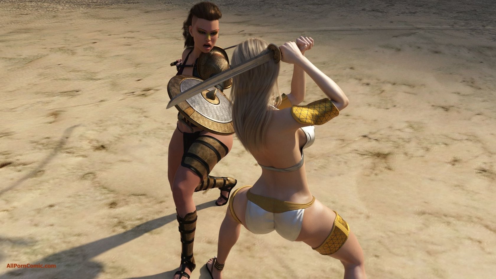 Elf VS Barbarian [Kizaru3D] 12