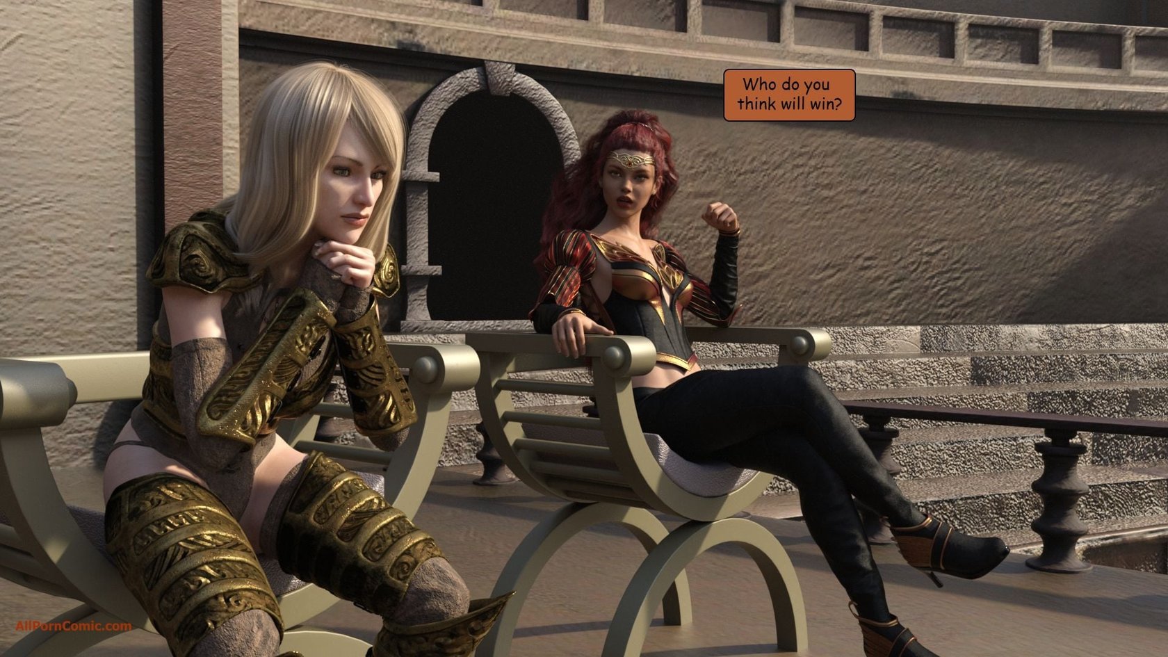 Elf VS Barbarian [Kizaru3D] 15