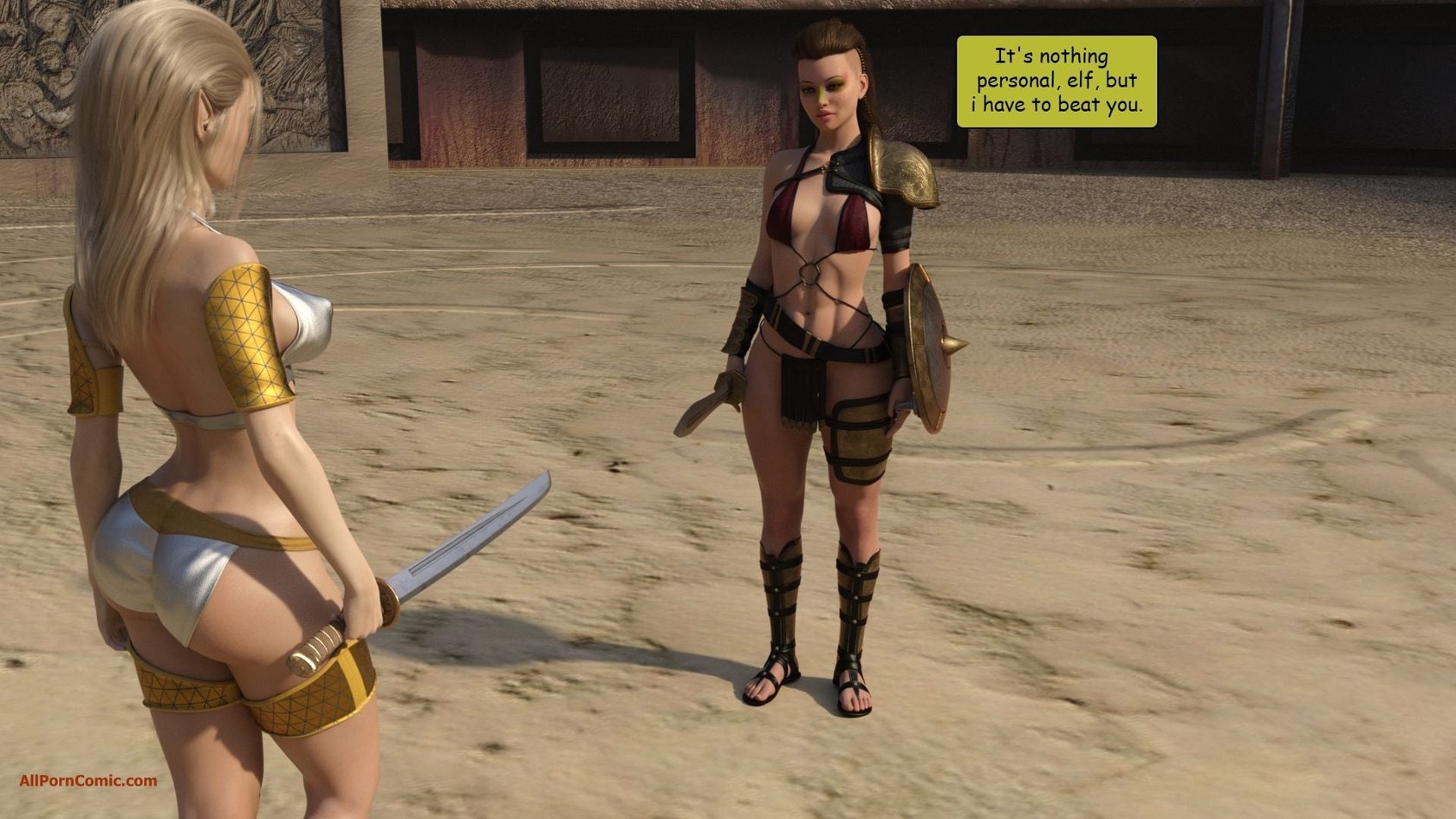 Elf VS Barbarian [Kizaru3D] 4