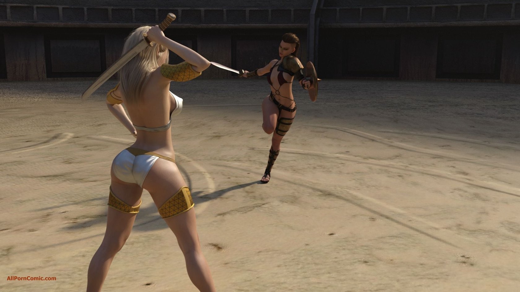 Elf VS Barbarian [Kizaru3D] 8