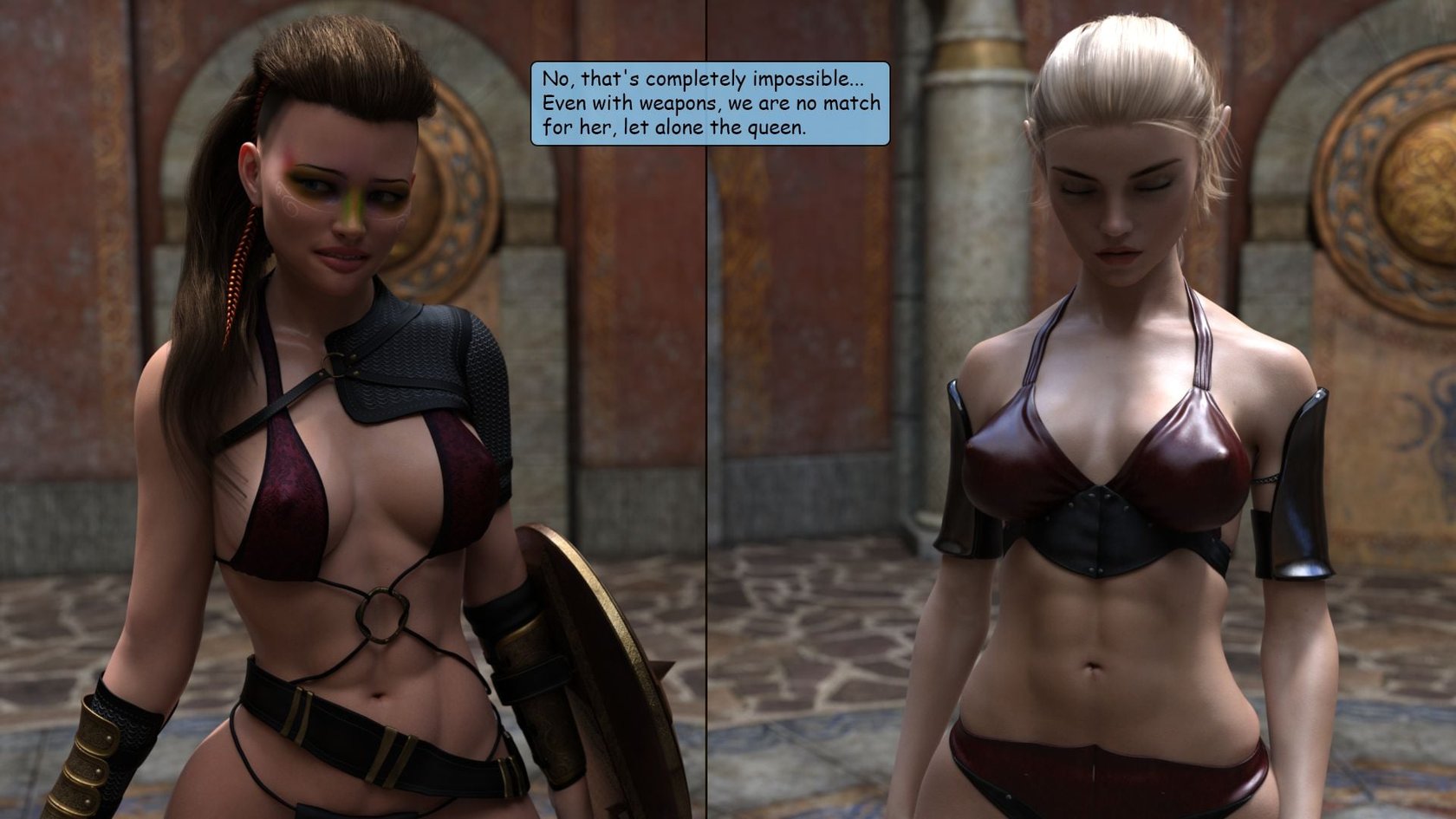 Elf VS Barbarian [Kizaru3D] 74