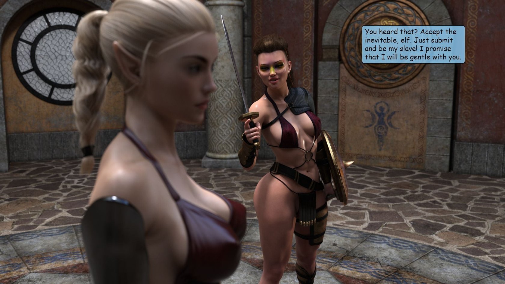 Elf VS Barbarian [Kizaru3D] 78