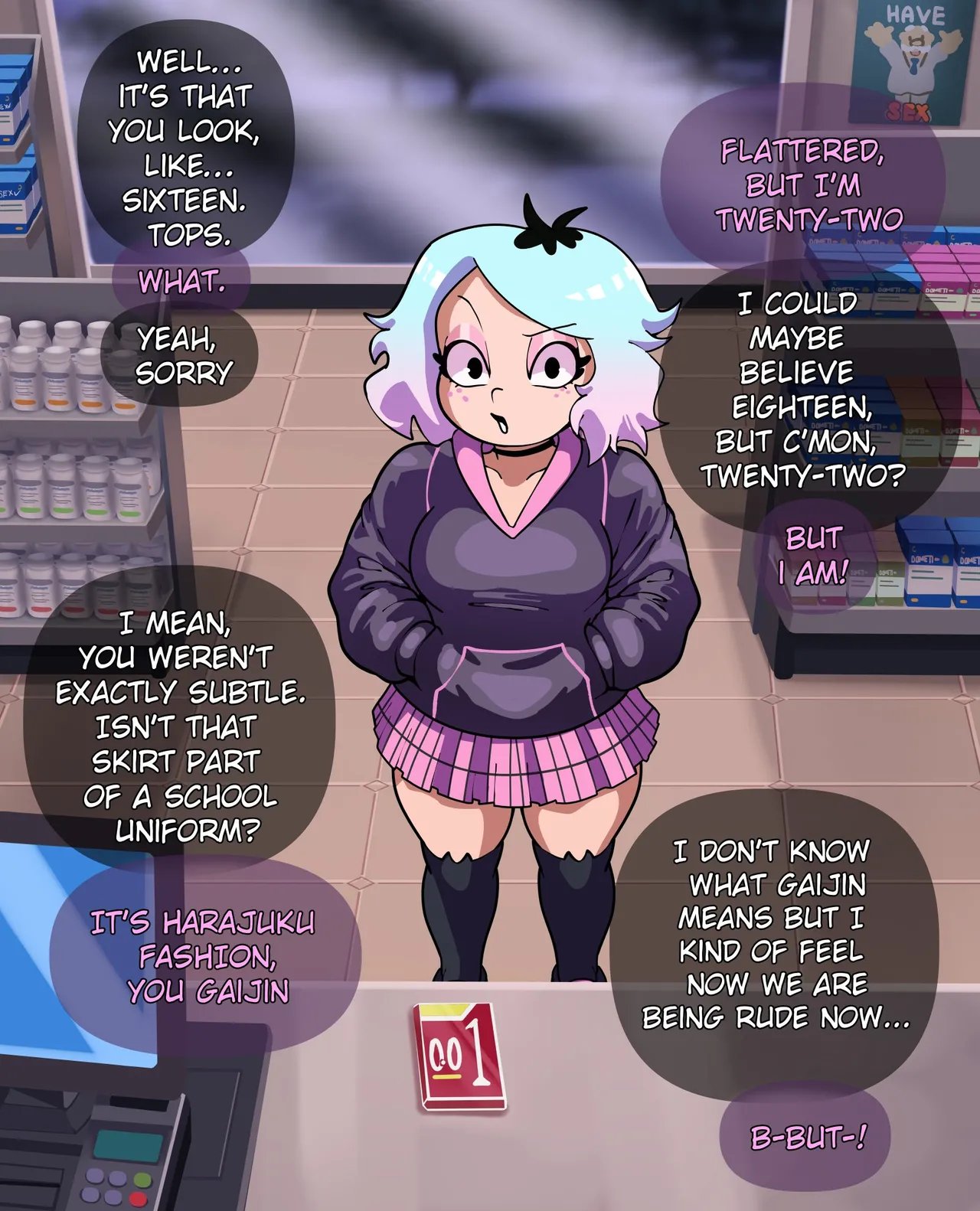 Emberlynn Pinkle tries to buy some condoms 2