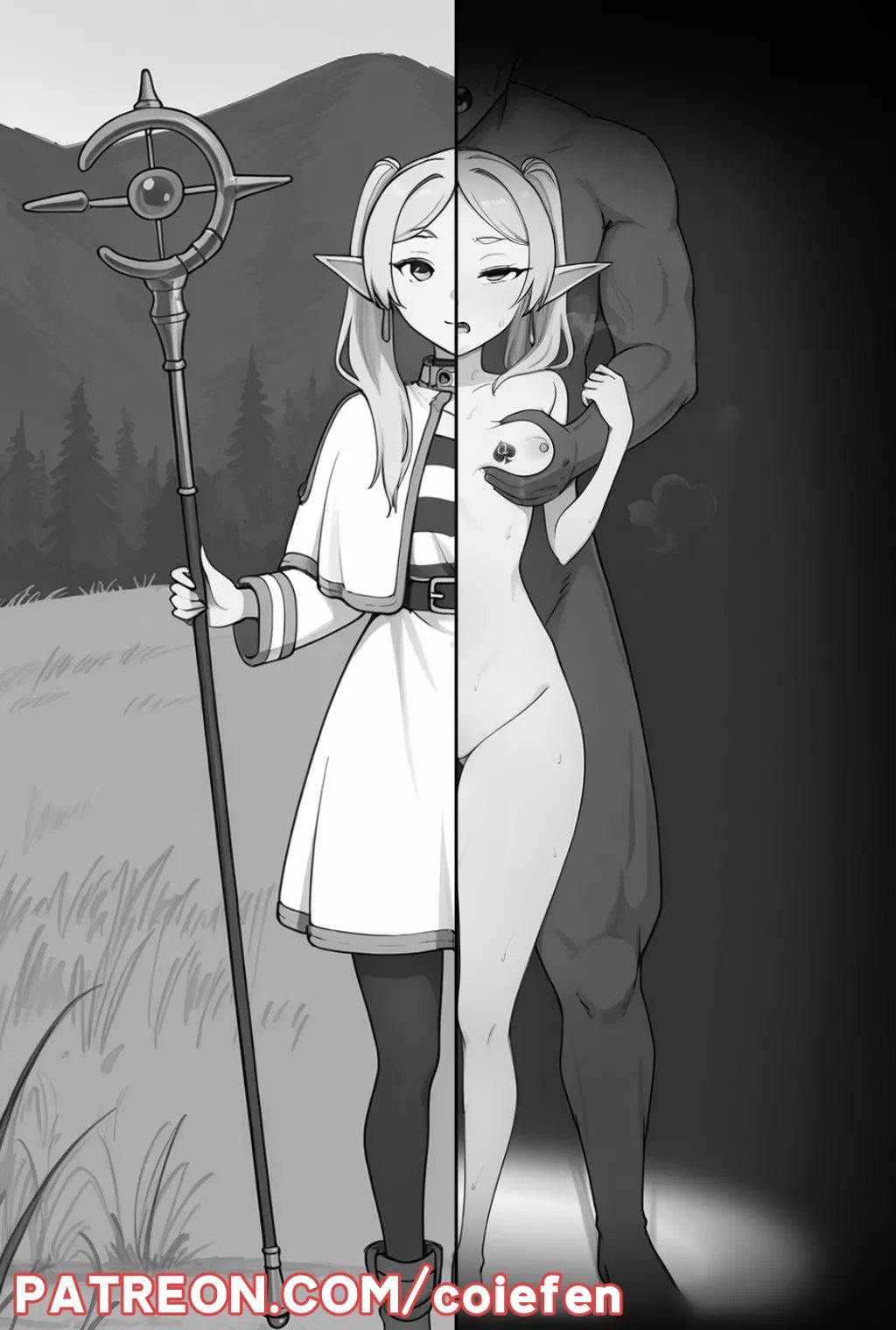 Frieren Girls Go Black 13