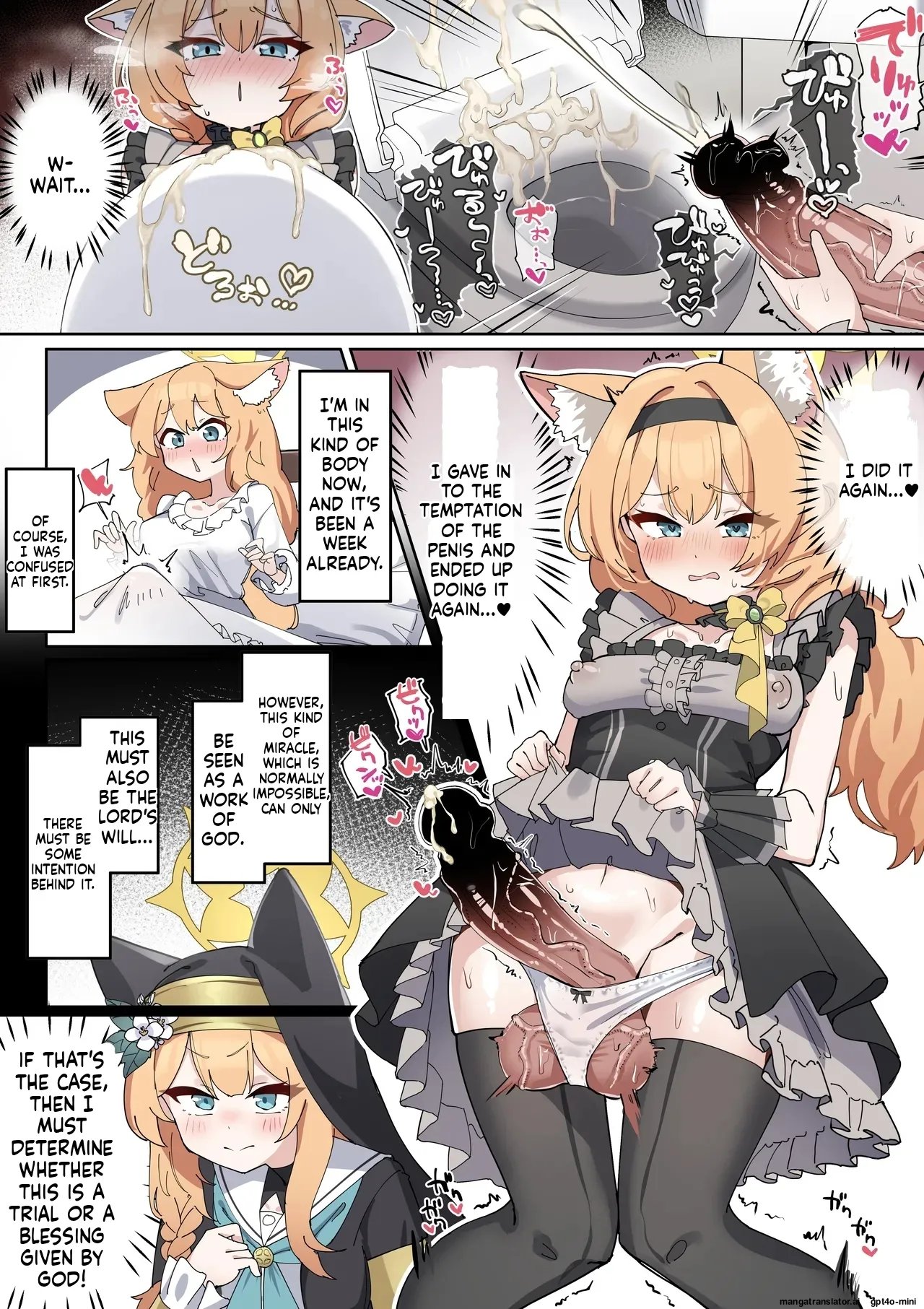 Futanari Mari-chan ga Osaru-san ni Naranai You ni Ganbaru Manga [MTL] 5