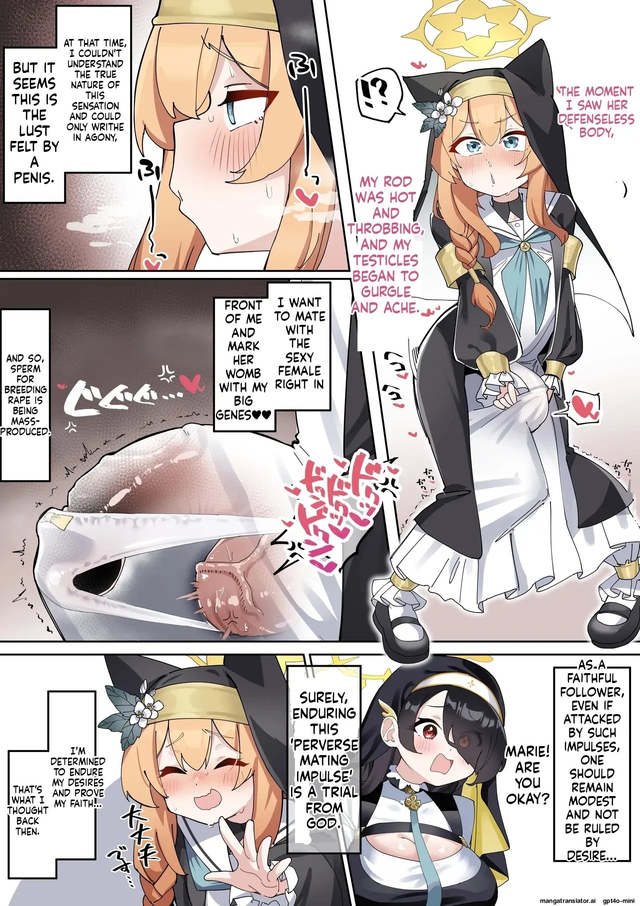 Futanari Mari-chan ga Osaru-san ni Naranai You ni Ganbaru Manga [MTL] 7