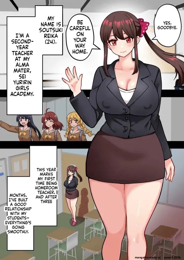 Futanari Teacher at a Girls' School Destroys the Class with Her Cock 4