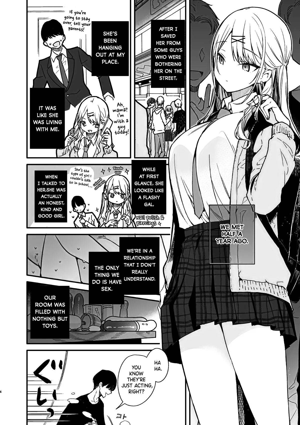 Gal Kanojo to Kageki AV no Mane shitara Taihen na Koto ni natta Ecchi 3