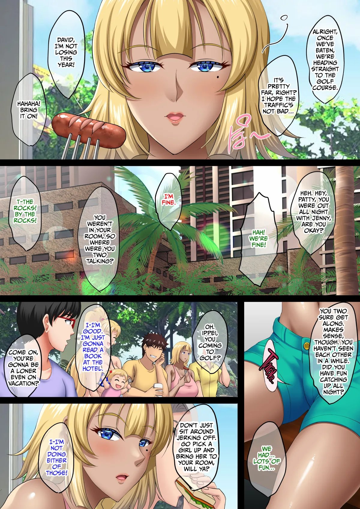 InCha Otouto ga Nangoku Beach de Kinpatsu Bakunyuu Oyako o Matomete Netotte Haramaseru Hanashi 133