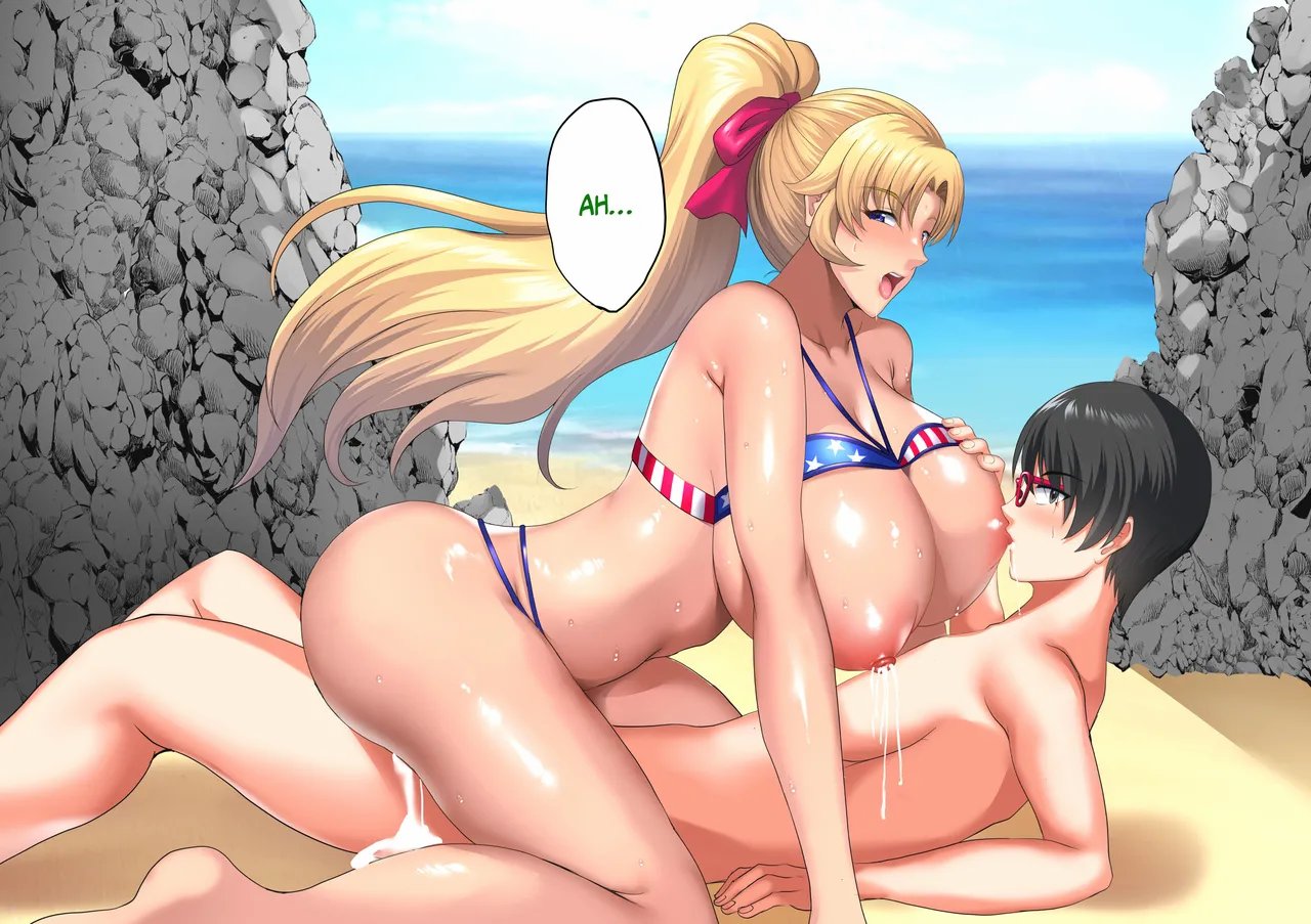 InCha Otouto ga Nangoku Beach de Kinpatsu Bakunyuu Oyako o Matomete Netotte Haramaseru Hanashi 64