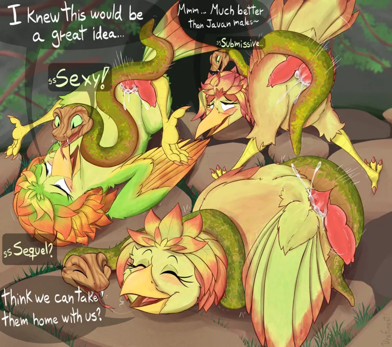 Javan Sisters Having Fun With Root Snakes 3