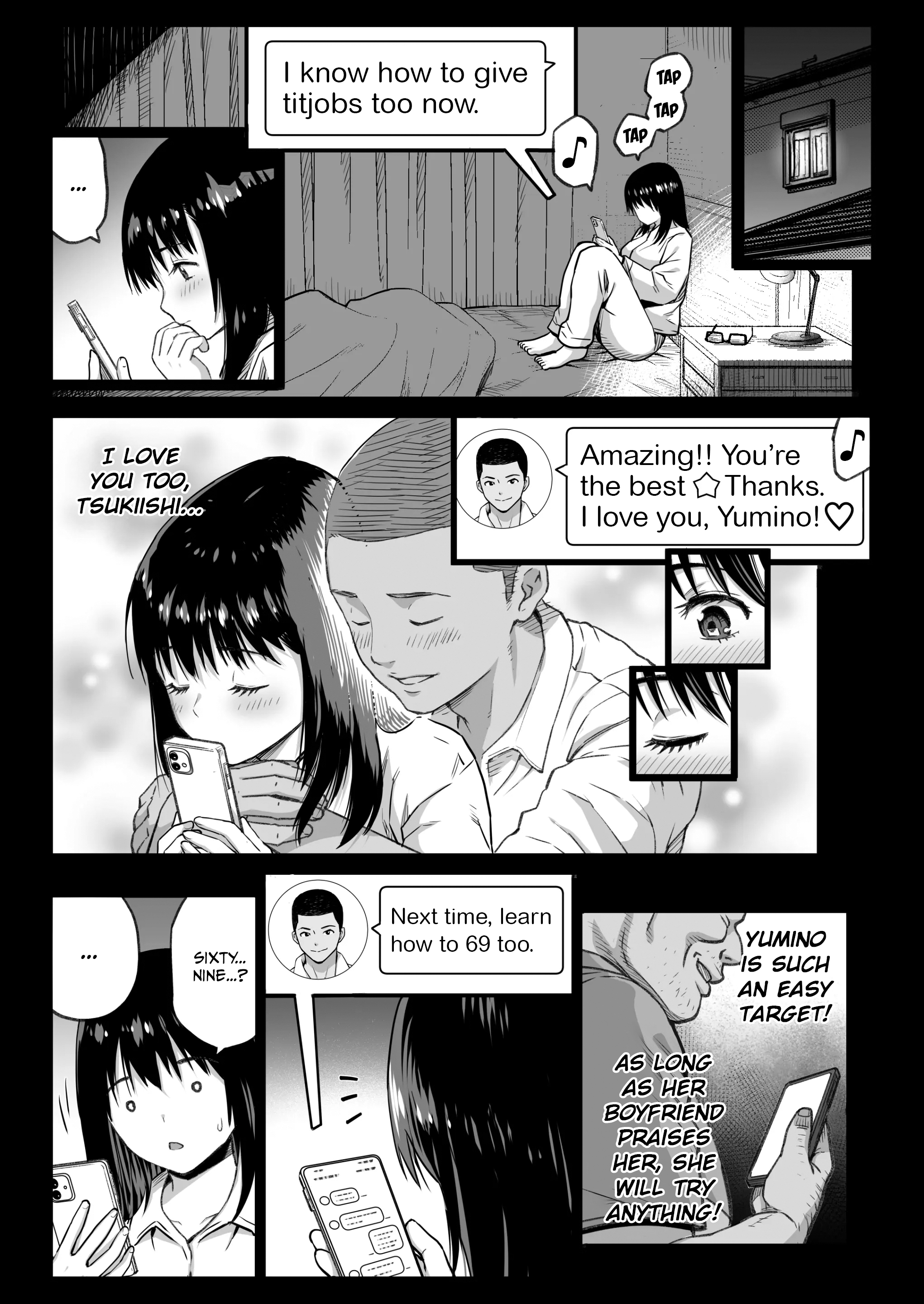 Kareshi Mochi Gakusei Beit Yumino-chan wa Kyou mo Tenchou ni Nerawareru 39
