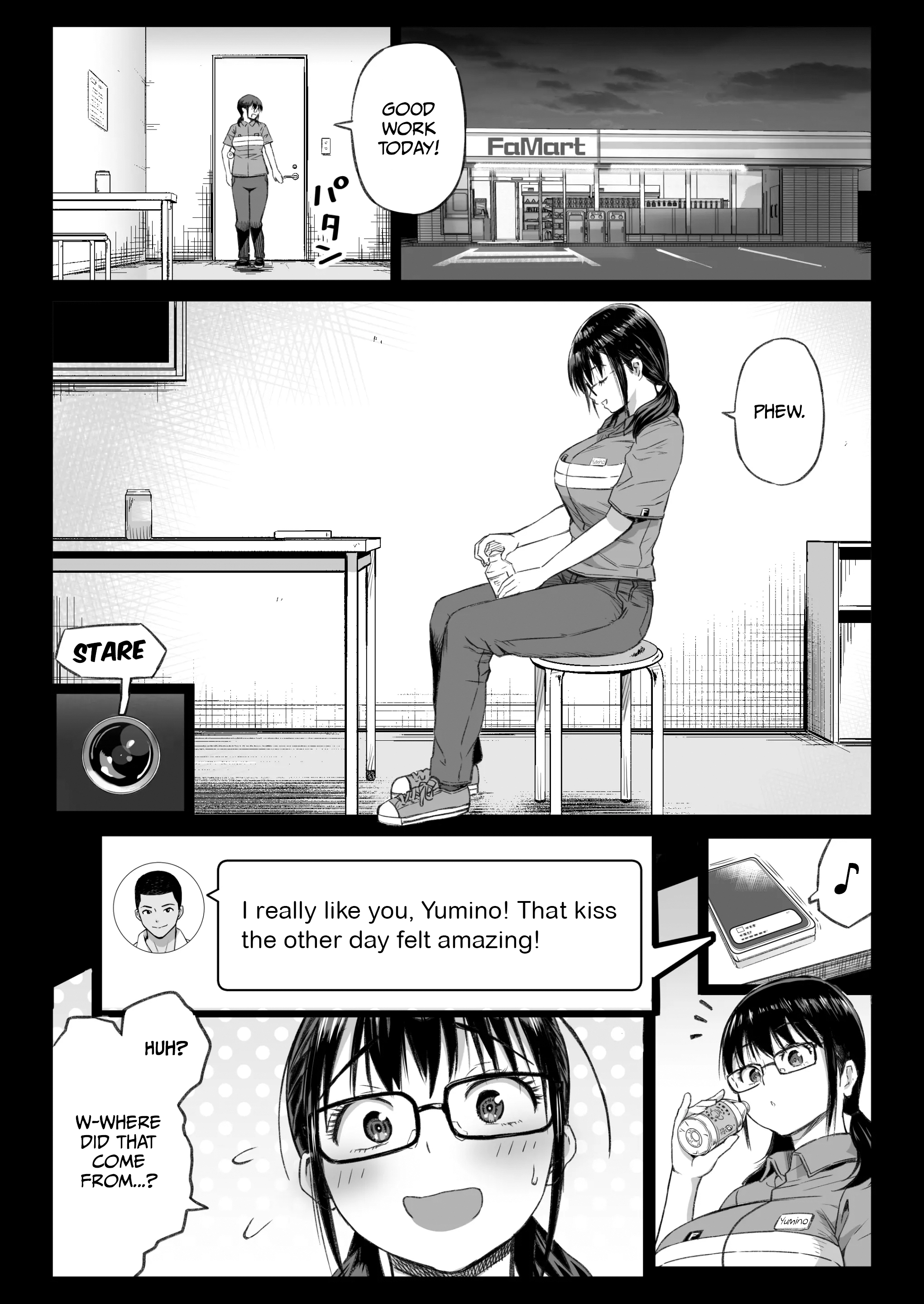 Kareshi Mochi Gakusei Beit Yumino-chan wa Kyou mo Tenchou ni Nerawareru 9