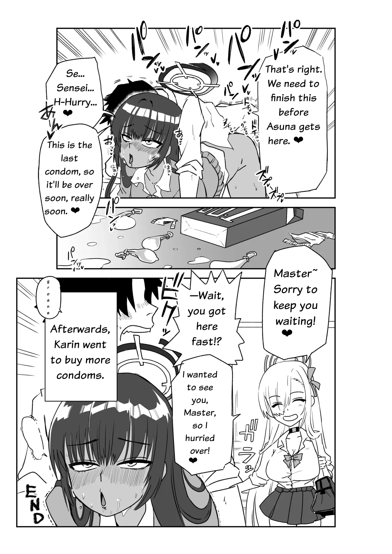 Karin Assisting Sensei and Asuna Delivering a Forgotten Item 3