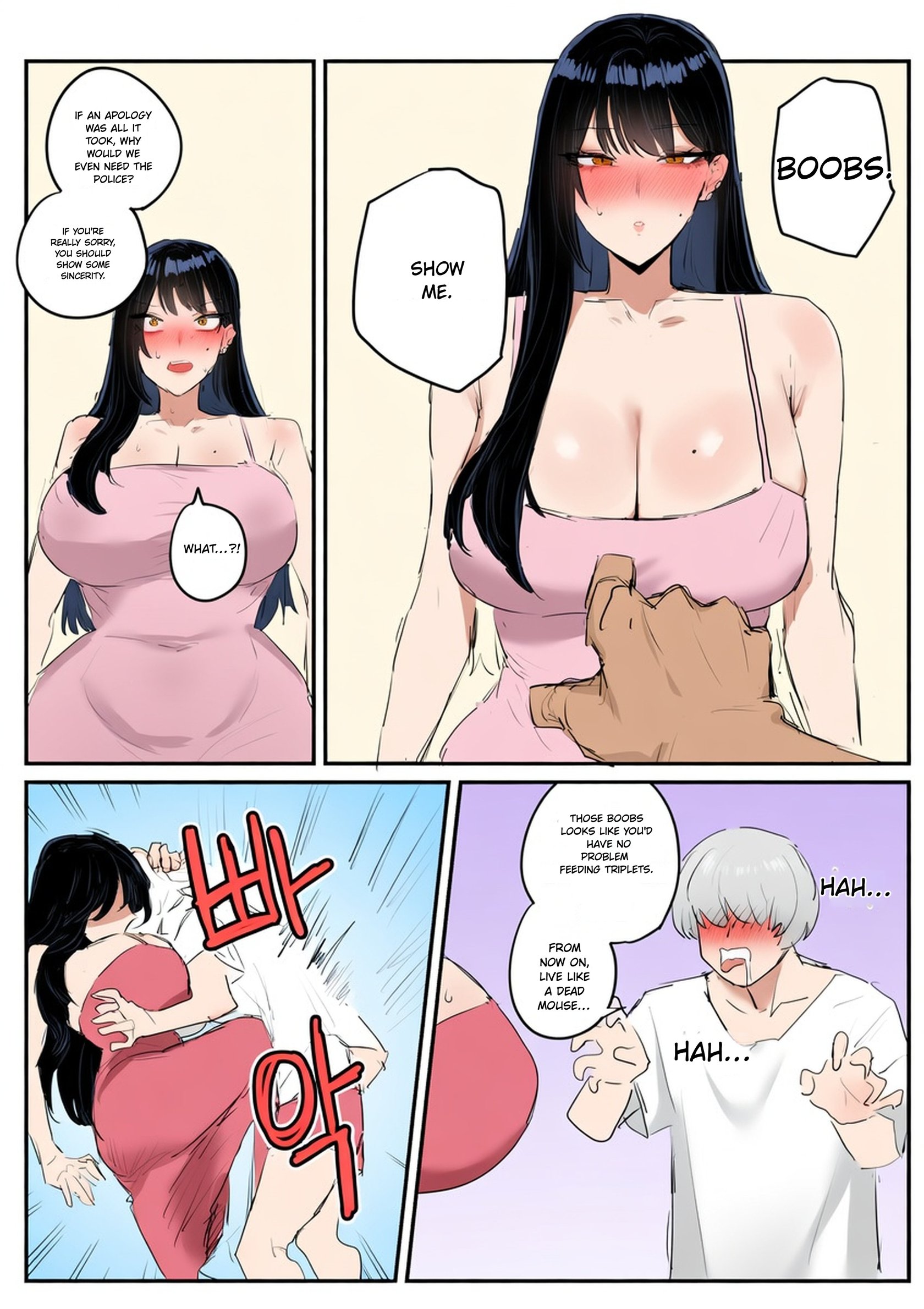 [kkan] Comic about giving proper discipline to the downstairs neighbor lady…. 19