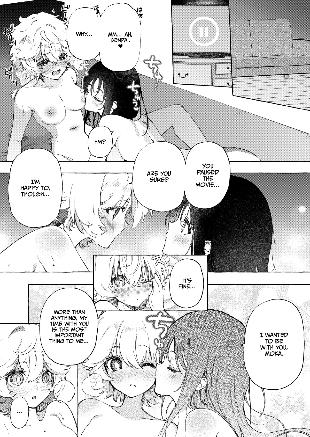 Kouhai-chan no Sekigyokuteki Yuri Ecchi ♡ Manga 4
