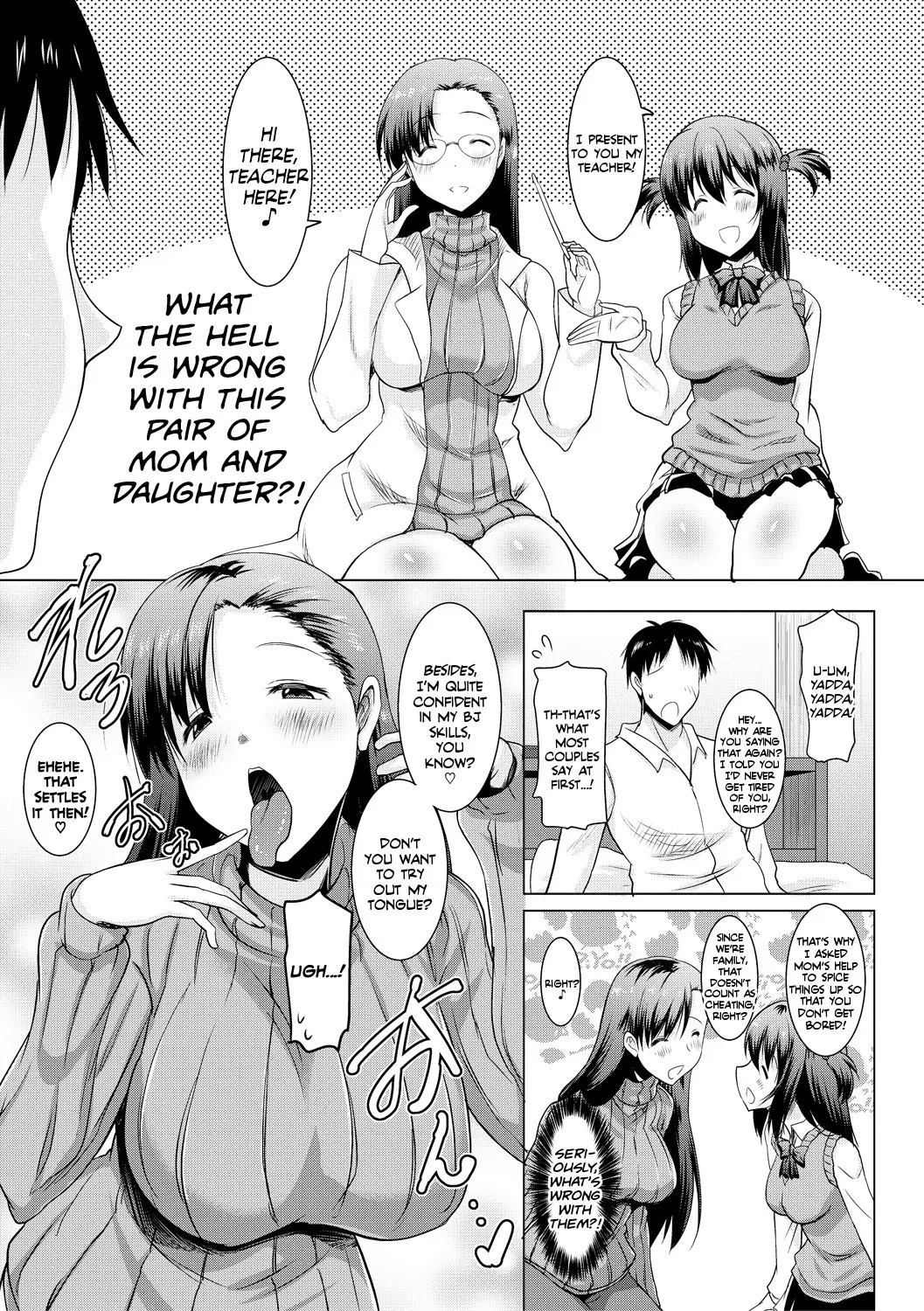 Kyonyuu Oyako no Shita to Shikyuu ni Renzoku Shasei Ch. 1-3 47