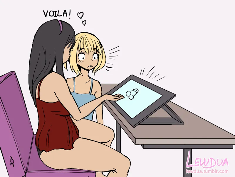 Lewdies 11 – How To Draw Cocks With Nessie And Alison 2