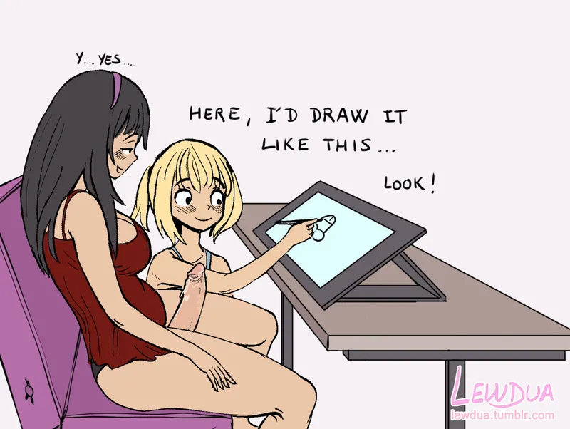 Lewdies 11 – How To Draw Cocks With Nessie And Alison 10
