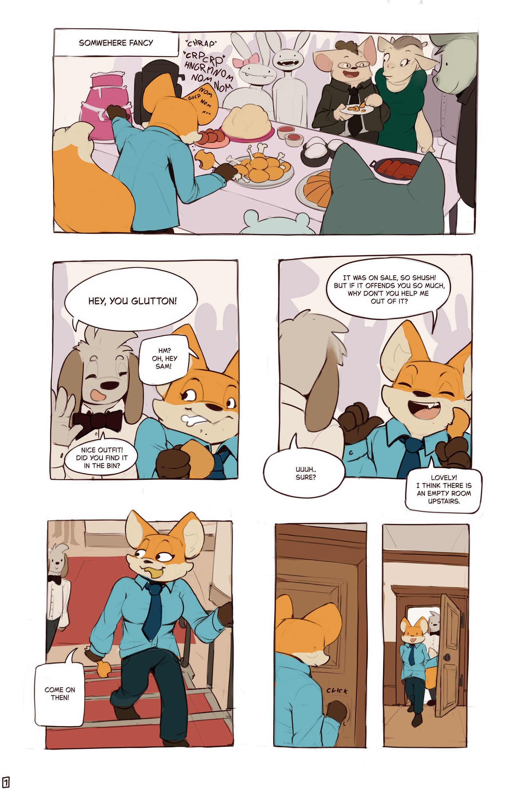 Lucy sneaks into a wedding to raid the buffet and gets sahgged 2