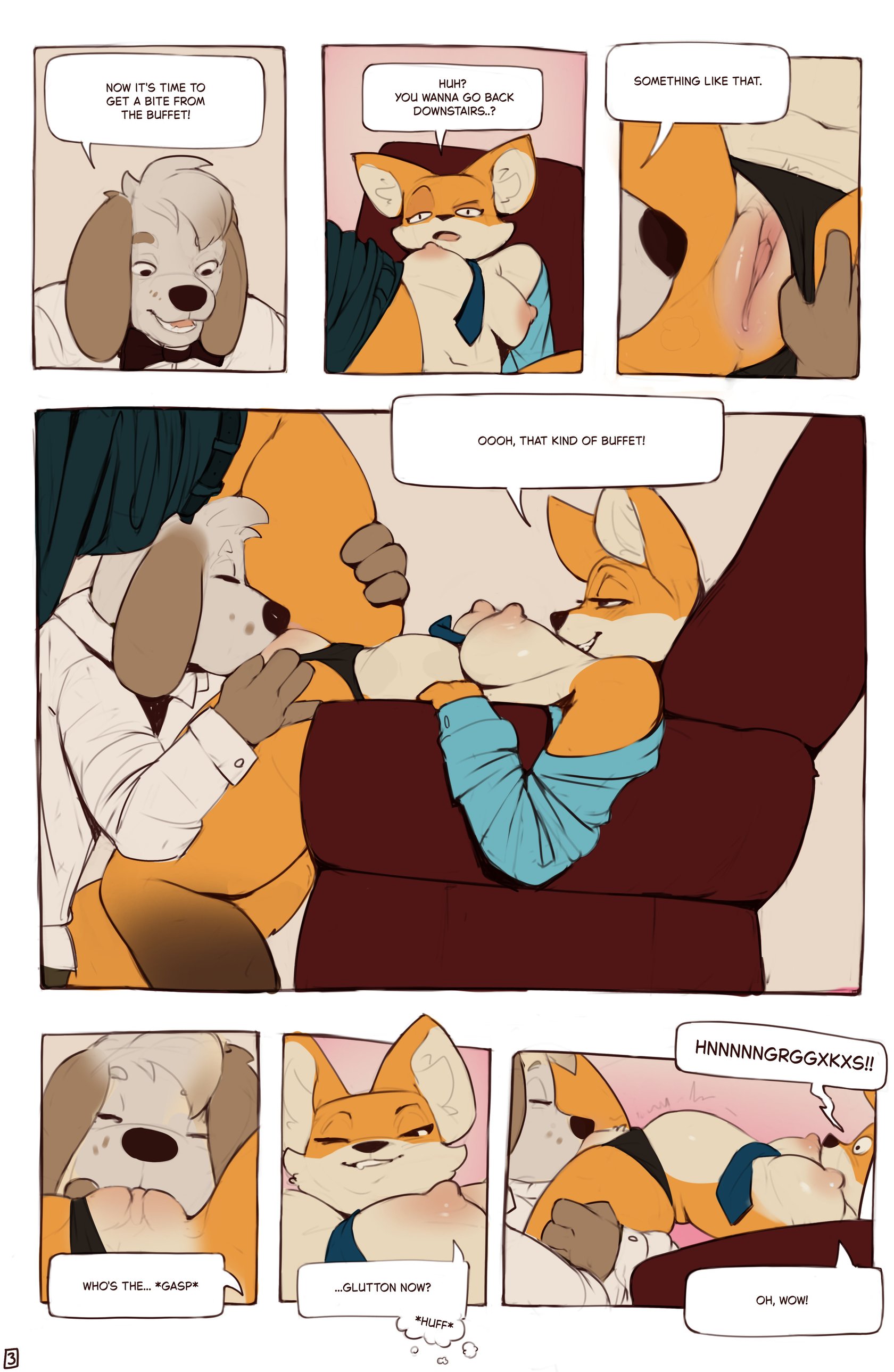 Lucy sneaks into a wedding to raid the buffet and gets sahgged 4