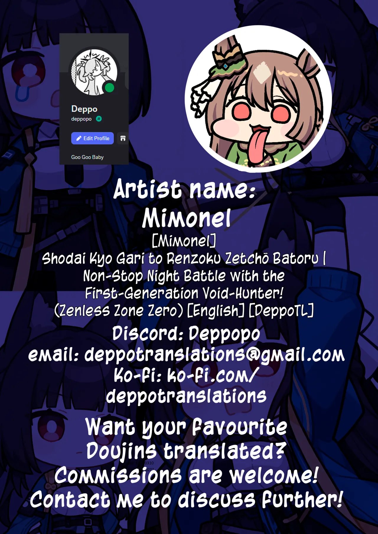 [Mimonel] Shodai Kyo Gari to Renzoku Zetchō Batoru | Non-Stop Night Battle with the First-Generation Void-Hunter! (Zenless Zone Zero) 6