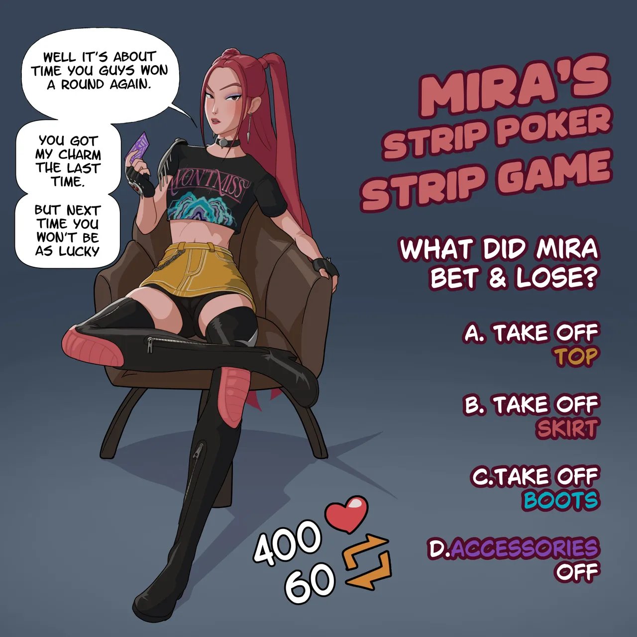 Mira's Strip Poker Strip Game 1